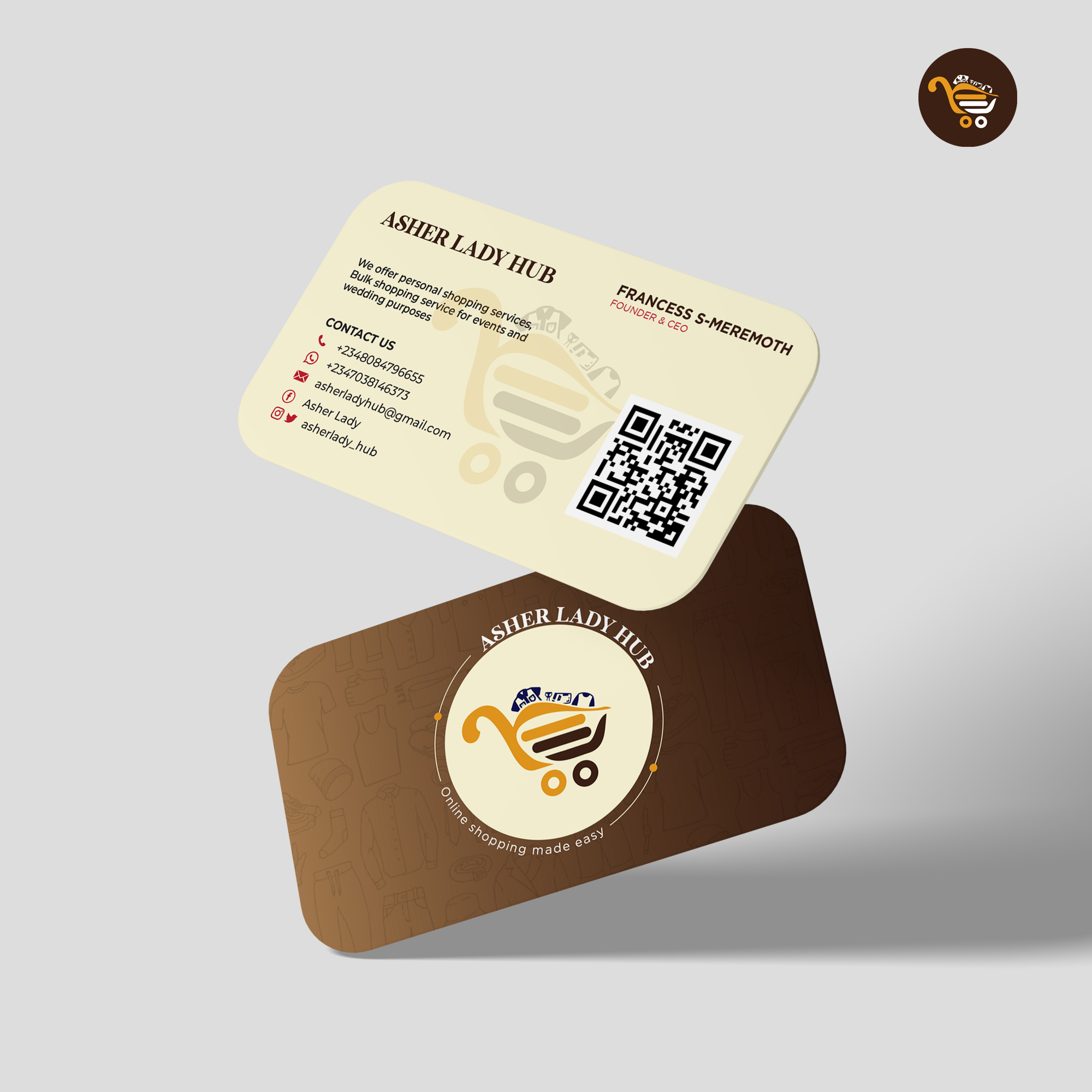 Business card mockup copy