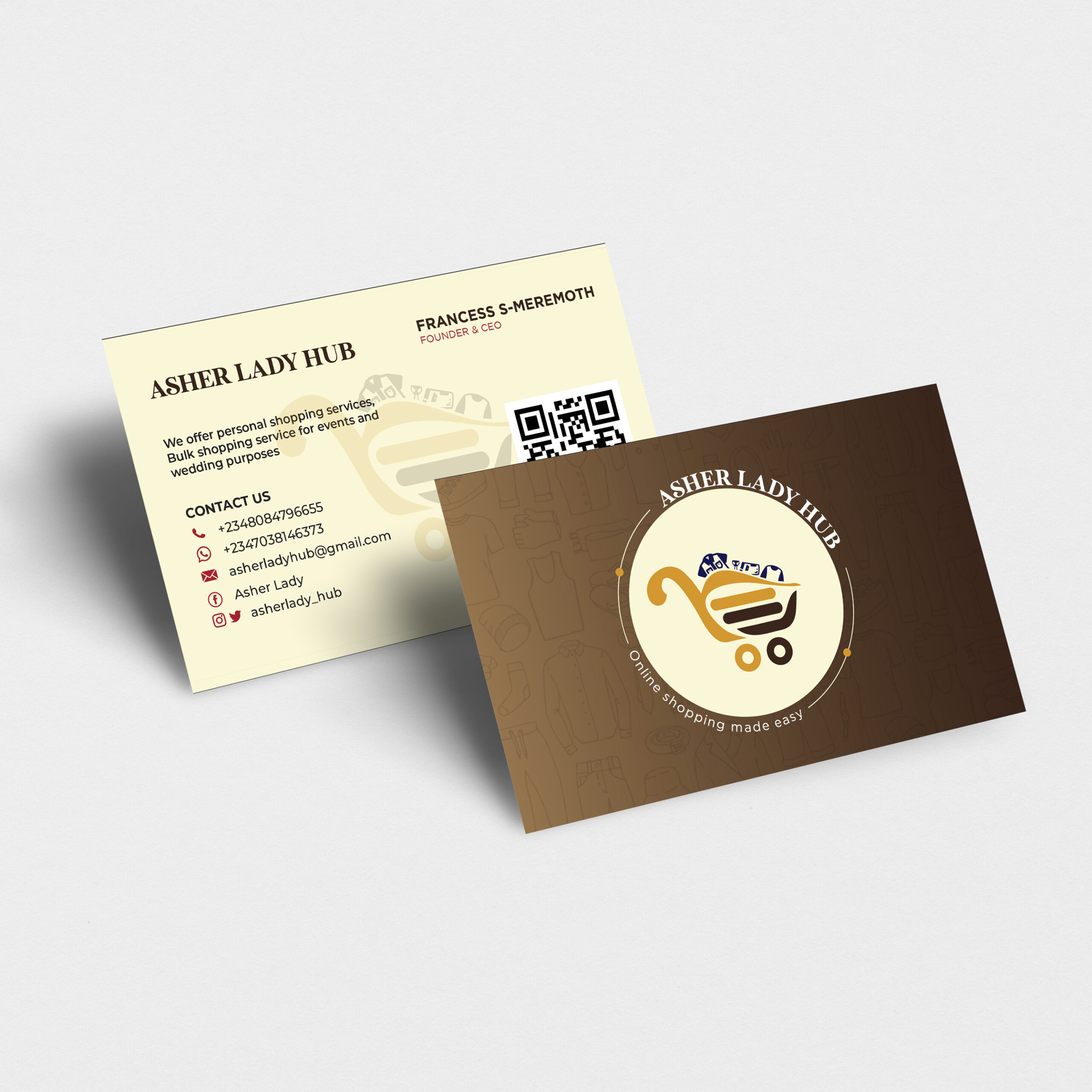 Luxury business card mockup psd in pink tone with front and rear