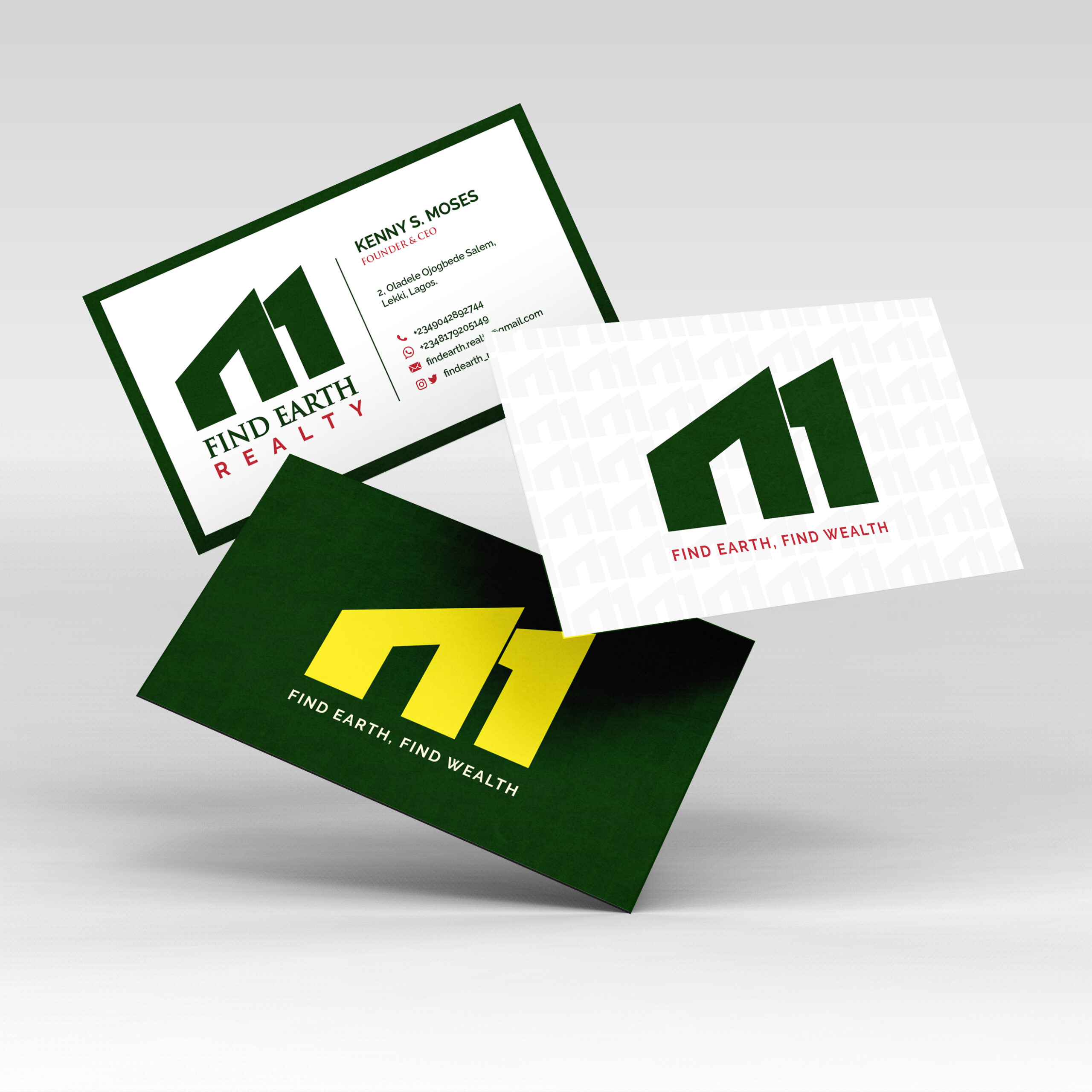 FIND EARTH Business Card Mockup